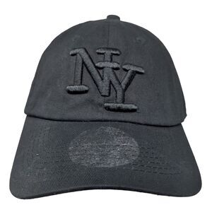 Tian Tian Men's Slideback Hat Black Embroidered NY New York Logo Cotton Blend